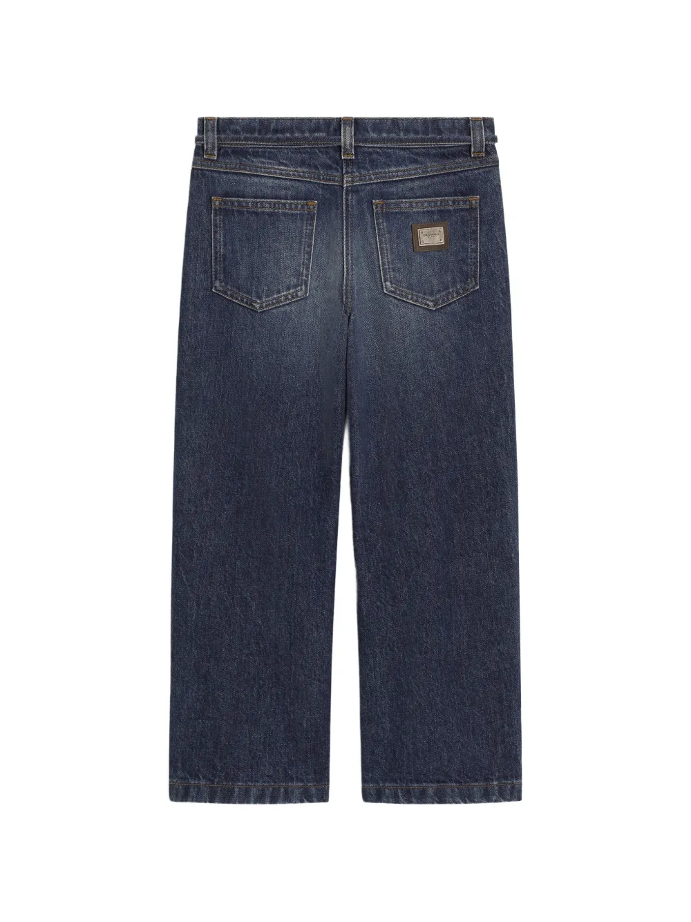 Dolce & Gabbana Kids Spijkerstof trainingsbroek Blauw