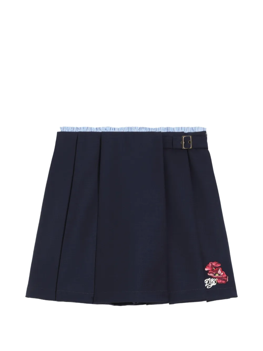 Dolce & Gabbana Kids Culottes in crêpe di lana - Blu