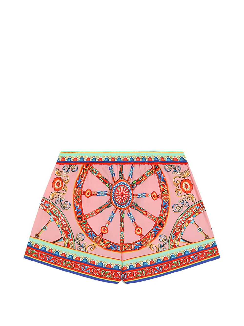 Dolce & Gabbana Kids Popeline shorts met Carretto-print Roze