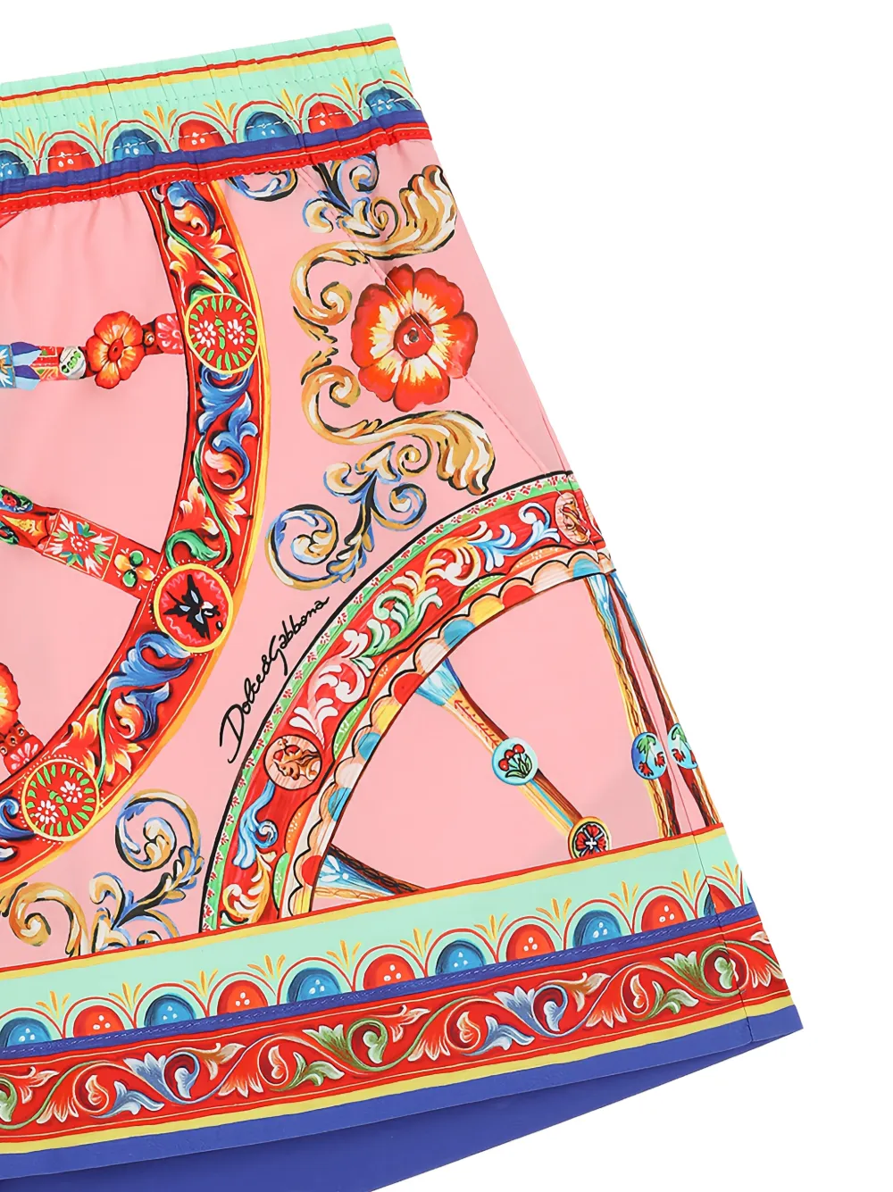 Dolce & Gabbana Kids Popeline shorts met Carretto-print Roze
