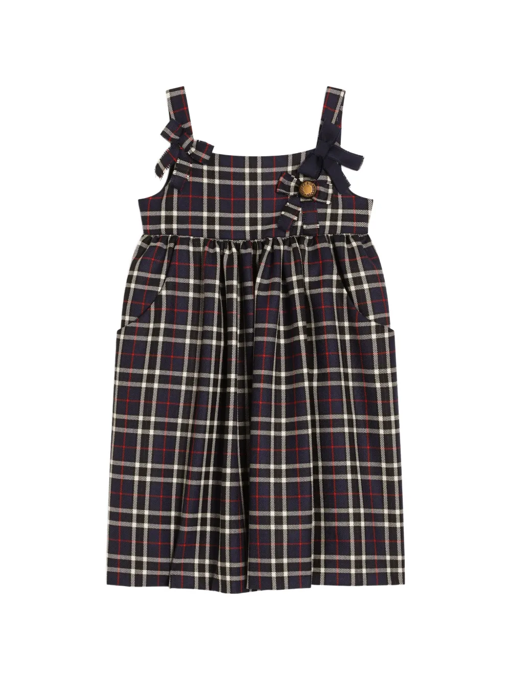 Dolce & Gabbana Kids Kleid mit Schottenkaro - Blau