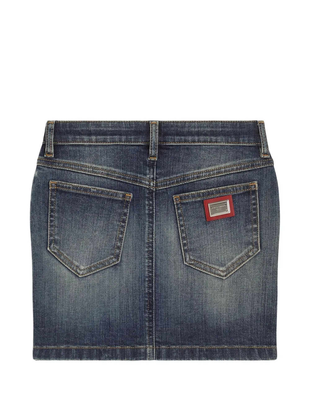 Dolce & Gabbana Kids Spijkerrok met applicaties Blauw