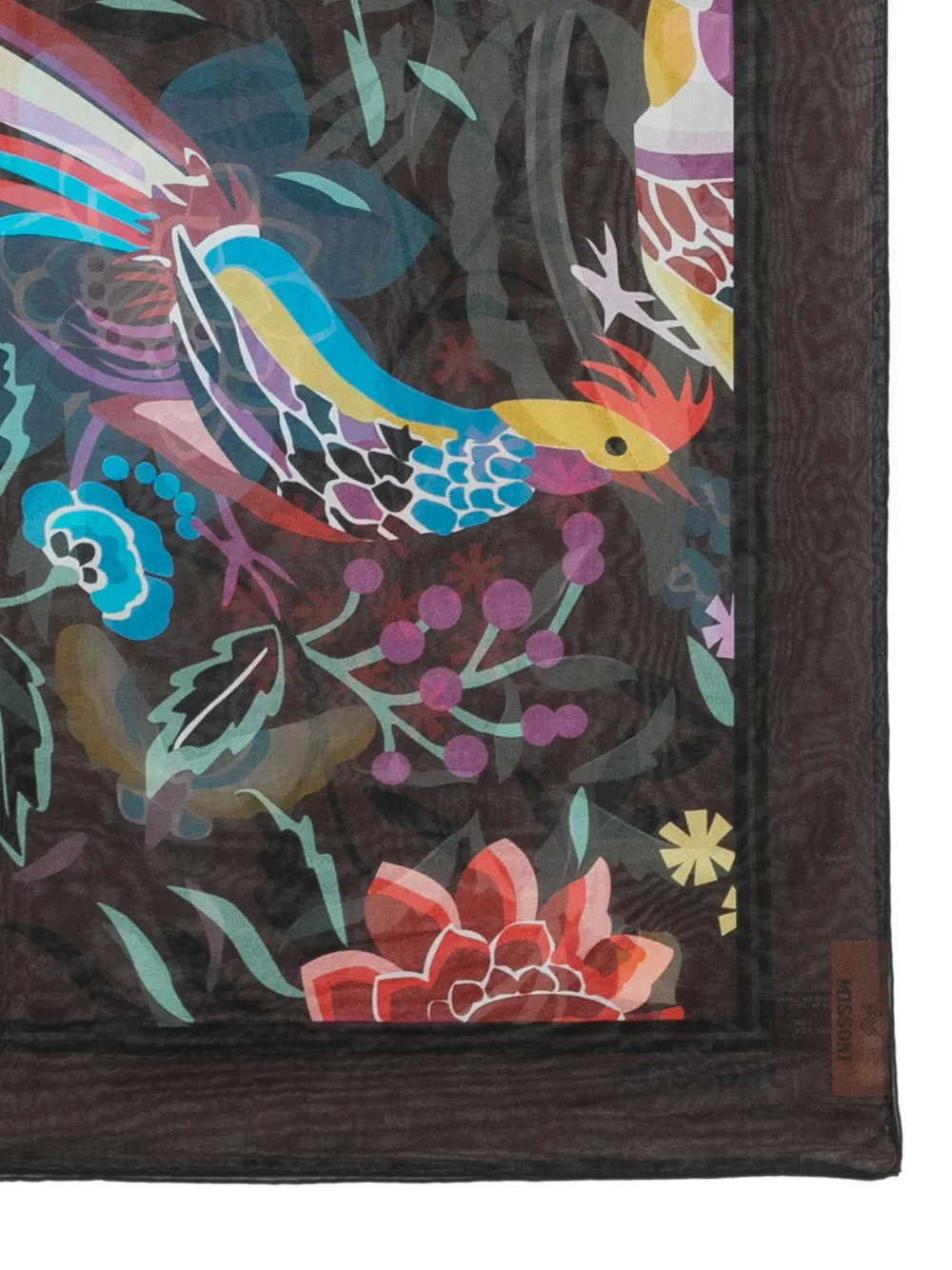 Missoni Sjaal met bloemenprint en vogelpatroon Bruin