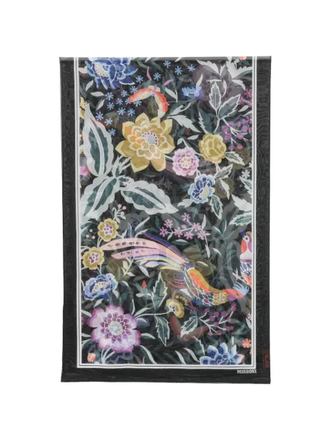 Missoni floral-print bird-motif scarf