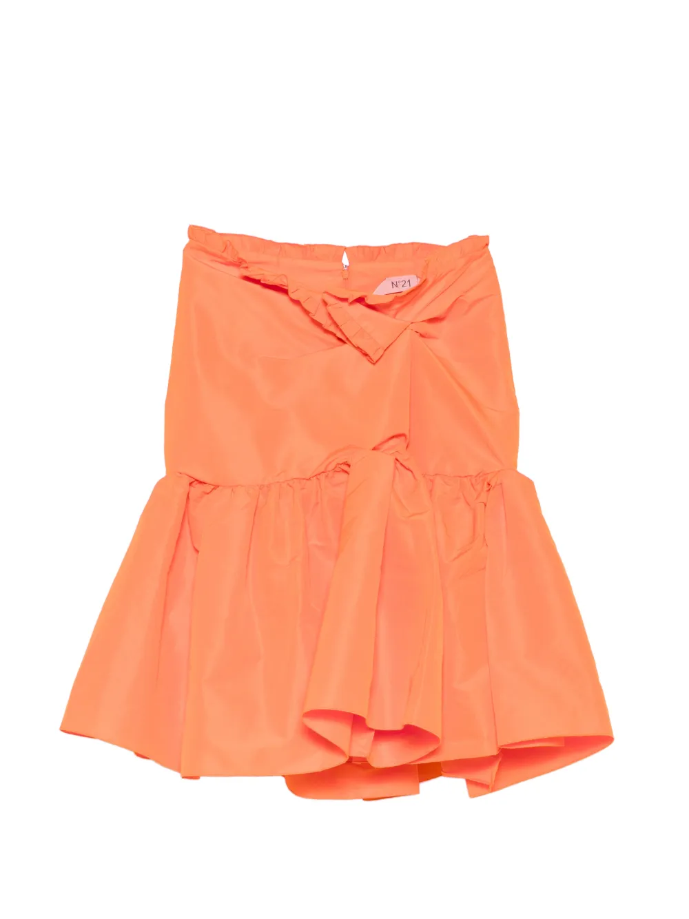 Nº21 ruffled-trim knotted skirt - Arancione