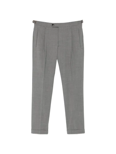 Berwich pleated side-adjuster trousers