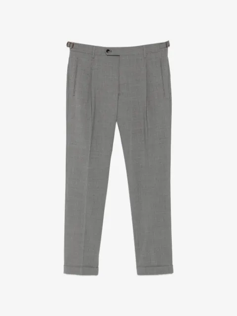 Berwich pleated side-adjuster trousers