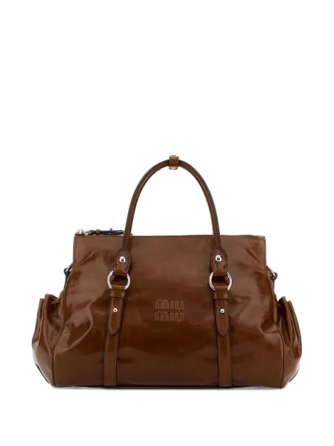 Miu Miu Schultertasche mit Logo-Prägung