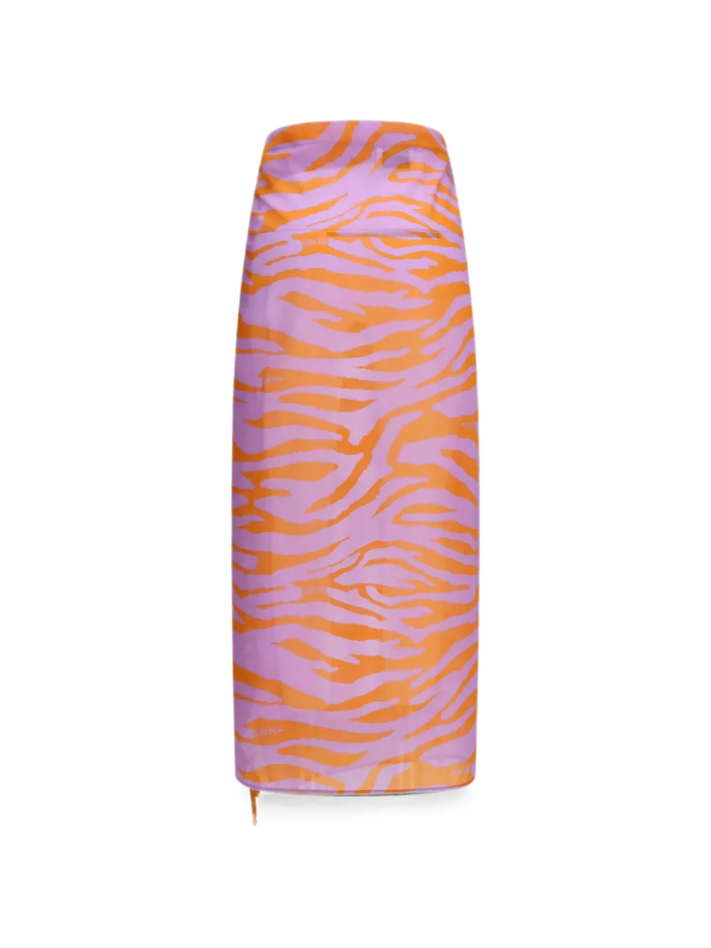 The Attico Rok met dierenprint en franje Roze