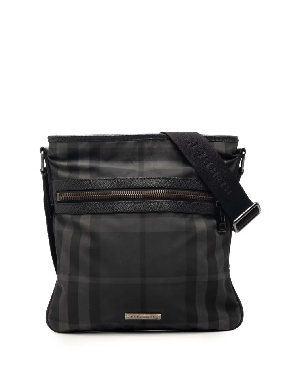 Burberry Pre-Owned 2000-2017 Smoke Check Nylon crossbody bag - Grigio