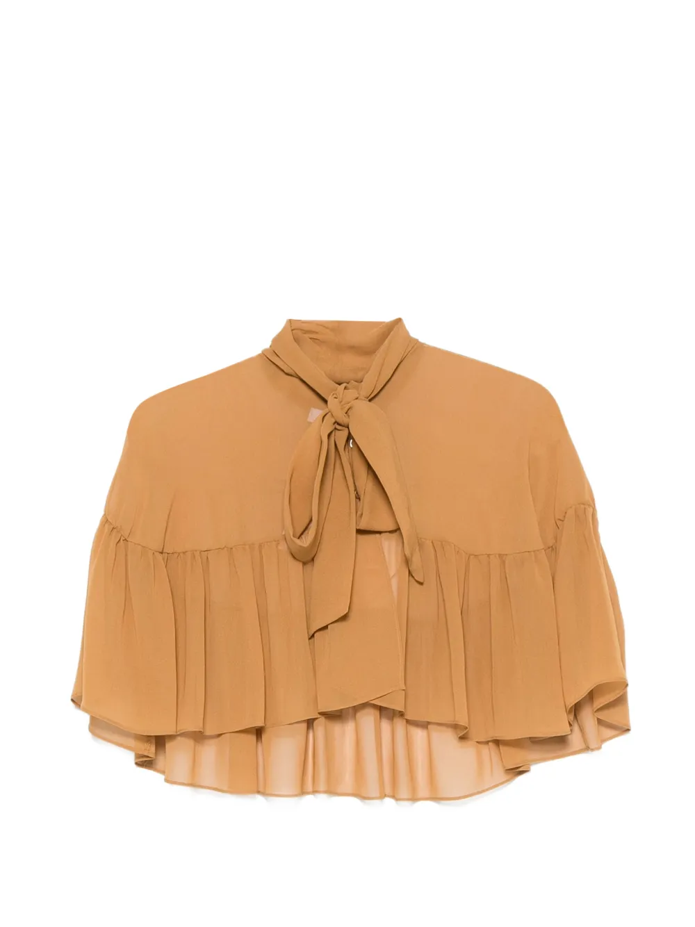 Max Mara Negozi Cape Shirt In Orange