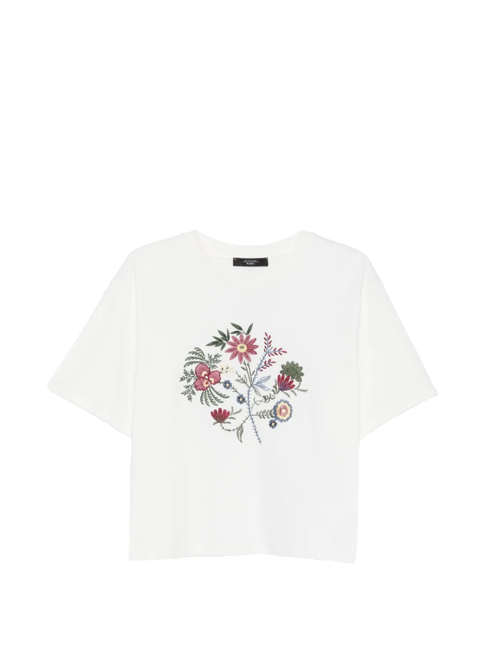 Weekend Max Mara floral-embroidered T-shirt - Bianco