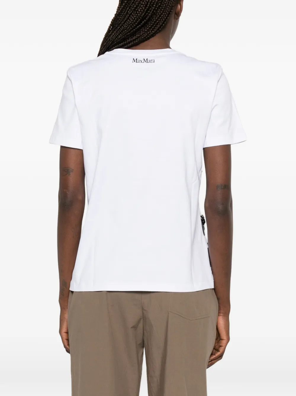 Max Mara T-shirt met pailletten Wit