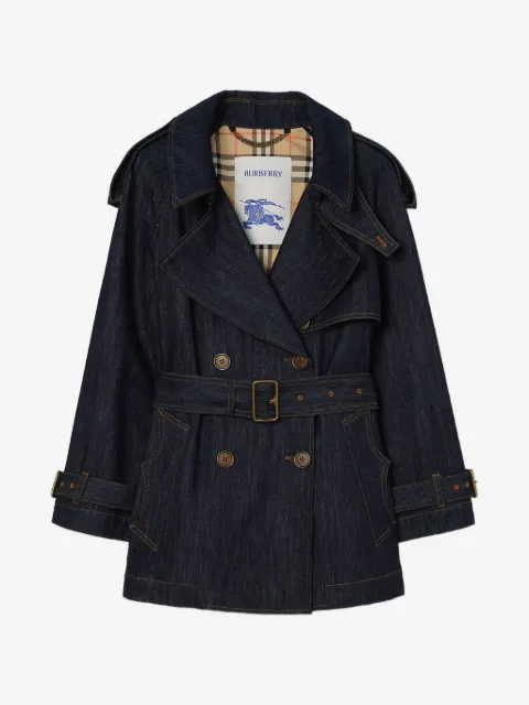 Burberry veste en jean Fitzrovia à boutonnière croisée