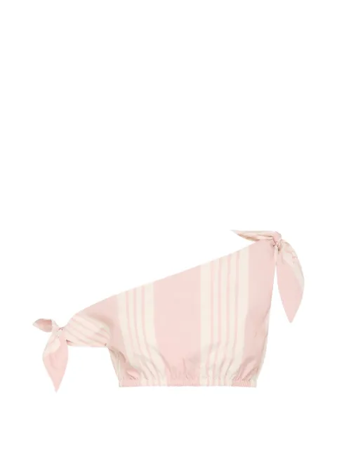 Posse Rosie striped one-shoulder top