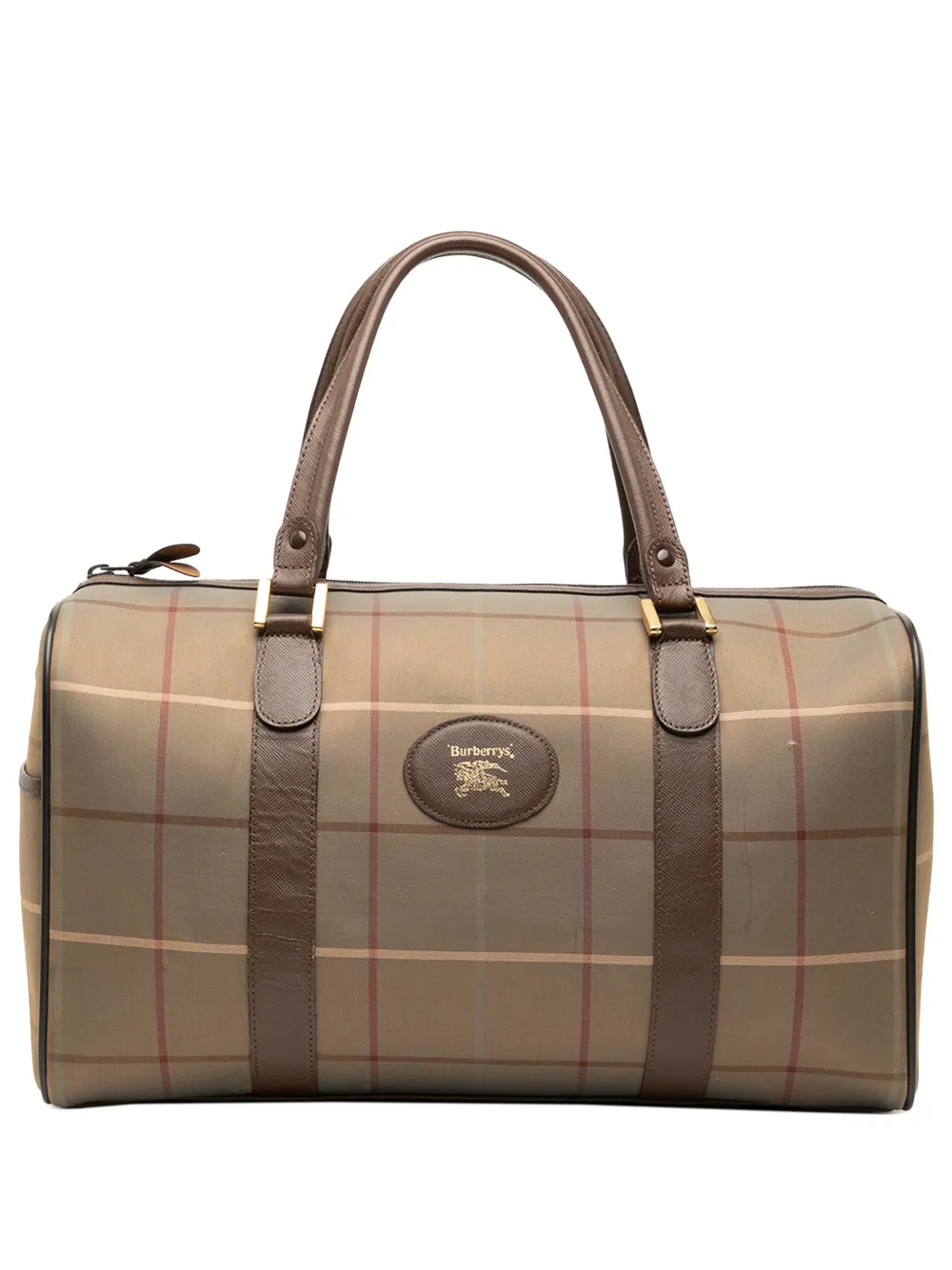 Burberry Pre-Owned 20th Century Vintage Check Boston-Tasche aus Canvas - Braun