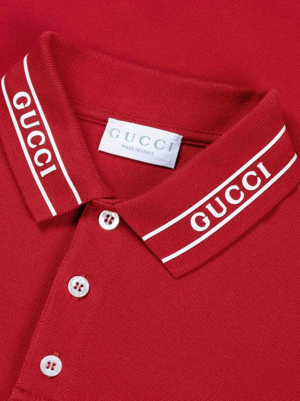 Gucci Kids Poloshirt met logoprint - Rood