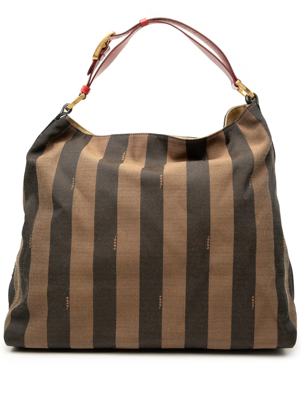 Fendi Pre-Owned 2010-2026 Canvas Pequin shoulder bag - Brown