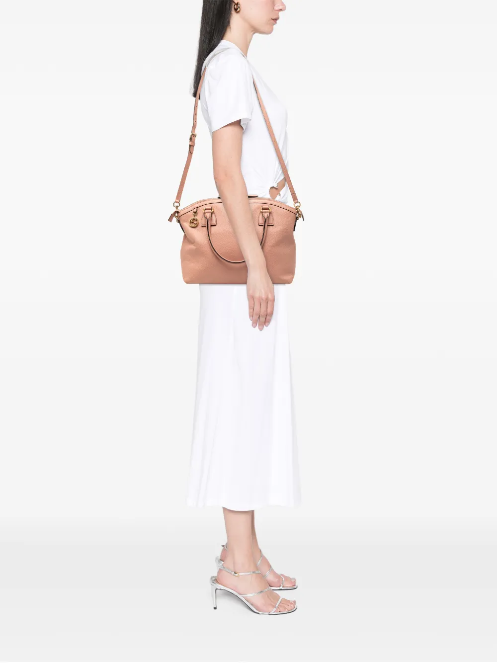  Gucci Pre-owned Sac à Main Dome Médium En Cuir à Breloque Gg (2000-2015) - Rose 
