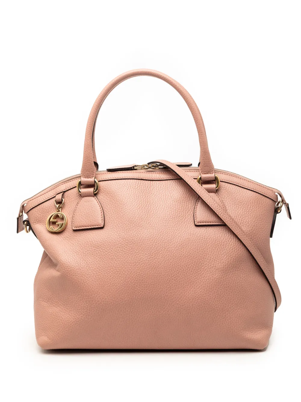 Gucci Pre-Owned 2000-2015 Medium Leather GG Charm Dome satchel - Rosa