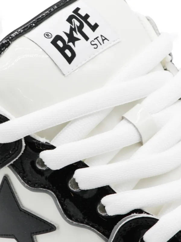 BAPE BLACK By *A BATHING APE® Bape Sta エナメルレザースニーカー