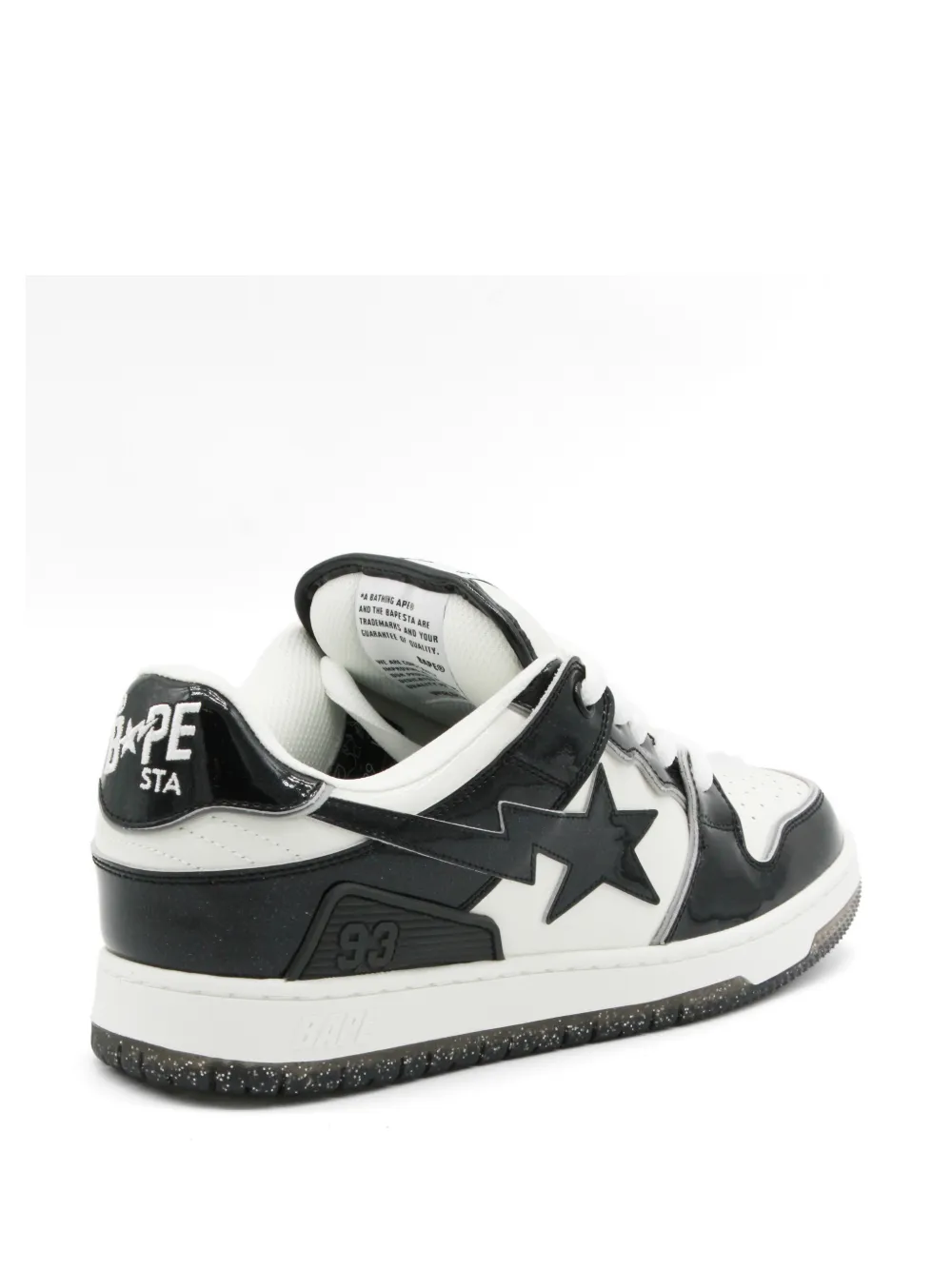 BAPE BLACK by *A BATHING APE SK8 Sta Bold patent leather sneakers Zwart