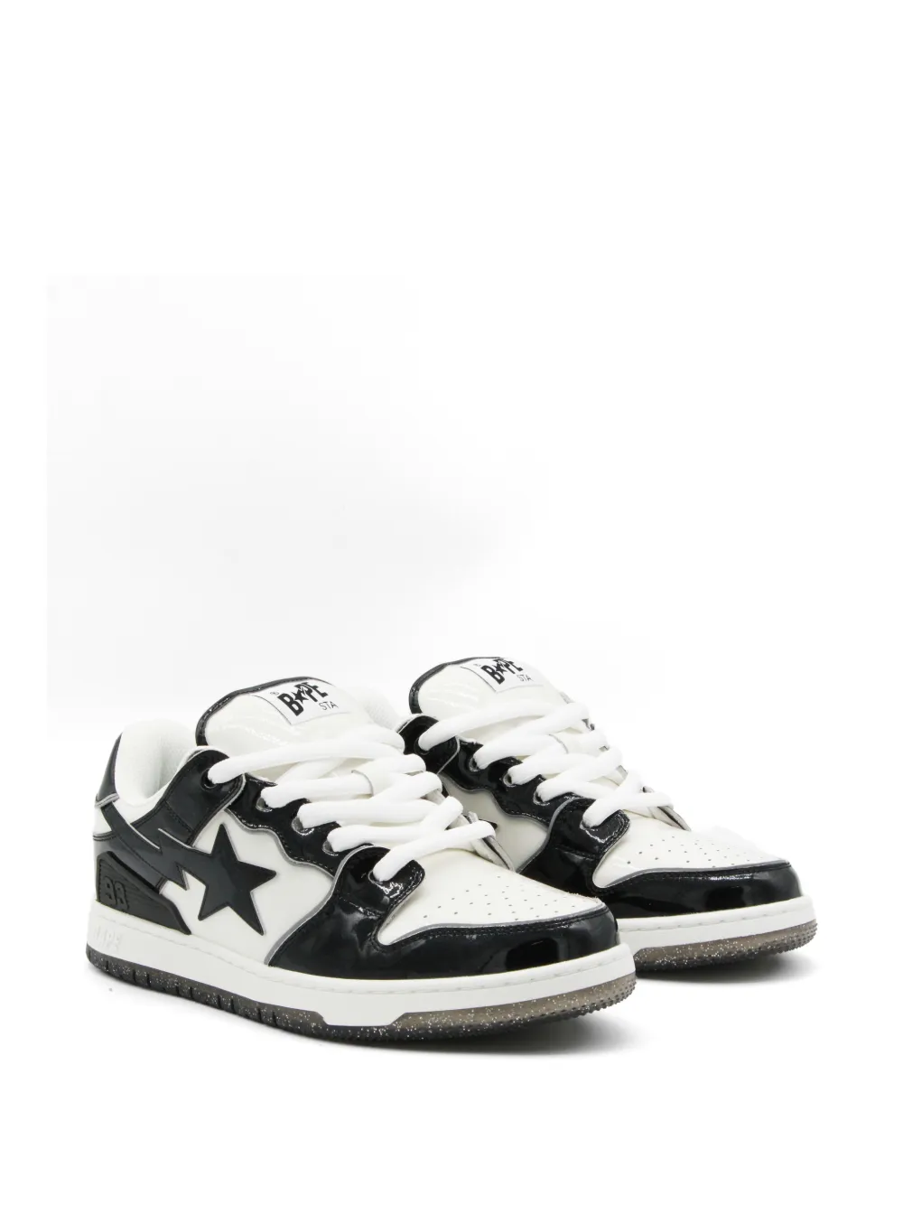 BAPE BLACK by *A BATHING APE SK8 Sta Bold patent leather sneakers Zwart