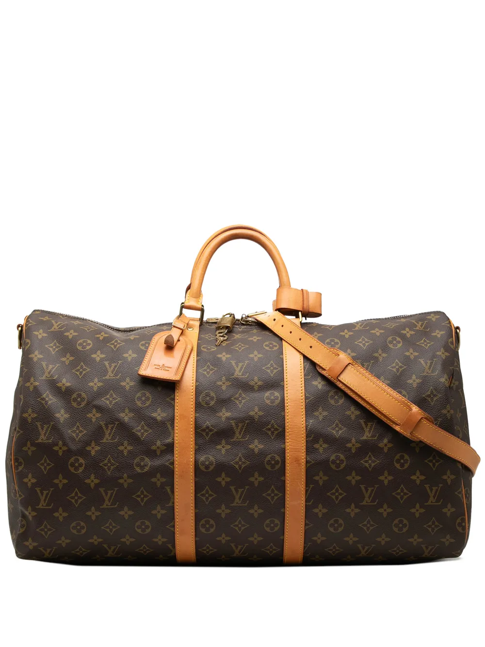 Louis Vuitton Pre-Owned 1987 Monogram Keepall Bandouliere Reisetasche 55cm - Braun
