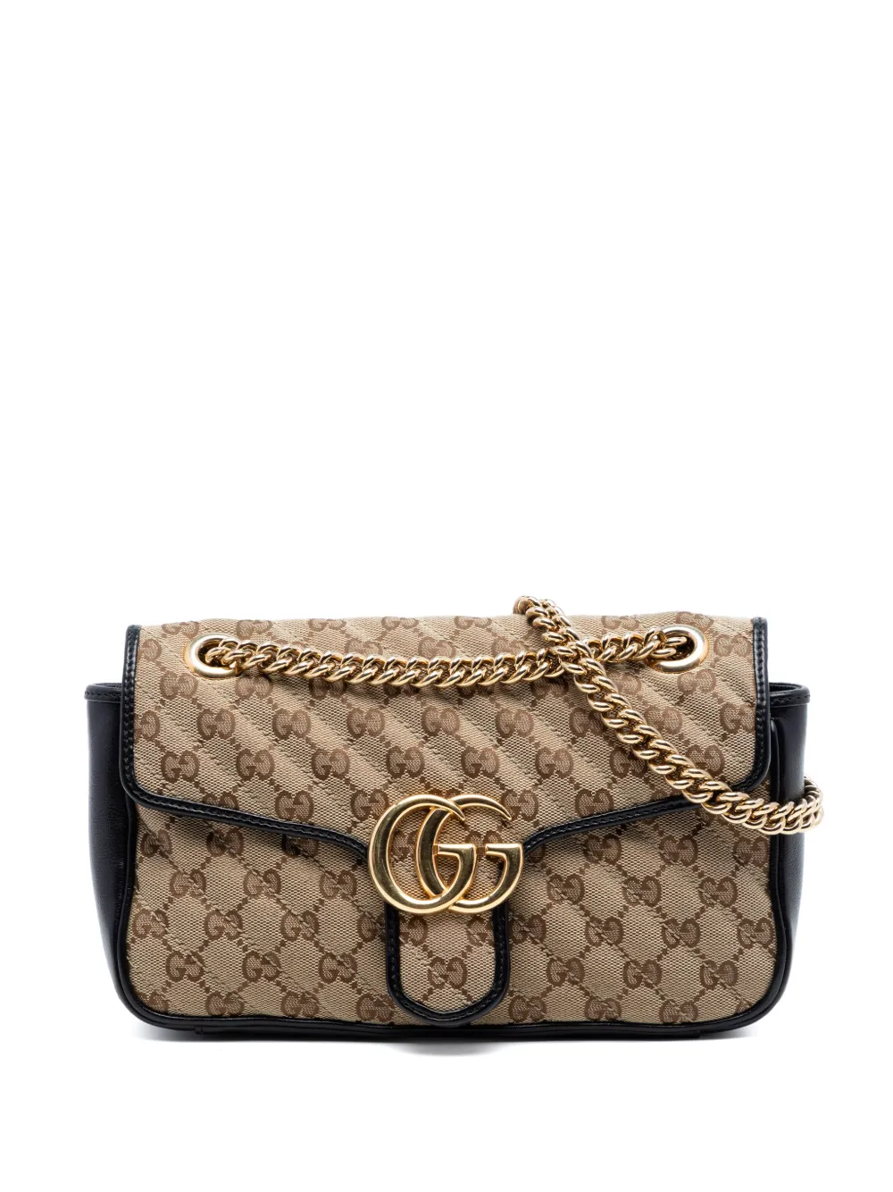 Gucci Pre-Owned 2016-2026 Medium GG Marmont Matelasse Diagonal GG Canvas shoulder bag - Toni neutri