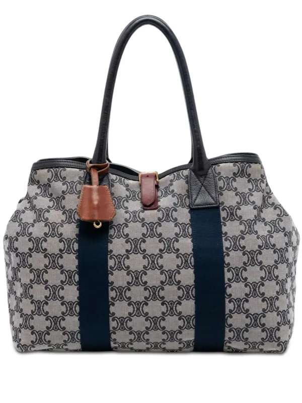 Celine Pre-Owned 2009 マカダム キャンバス トートバッグ | グレー 