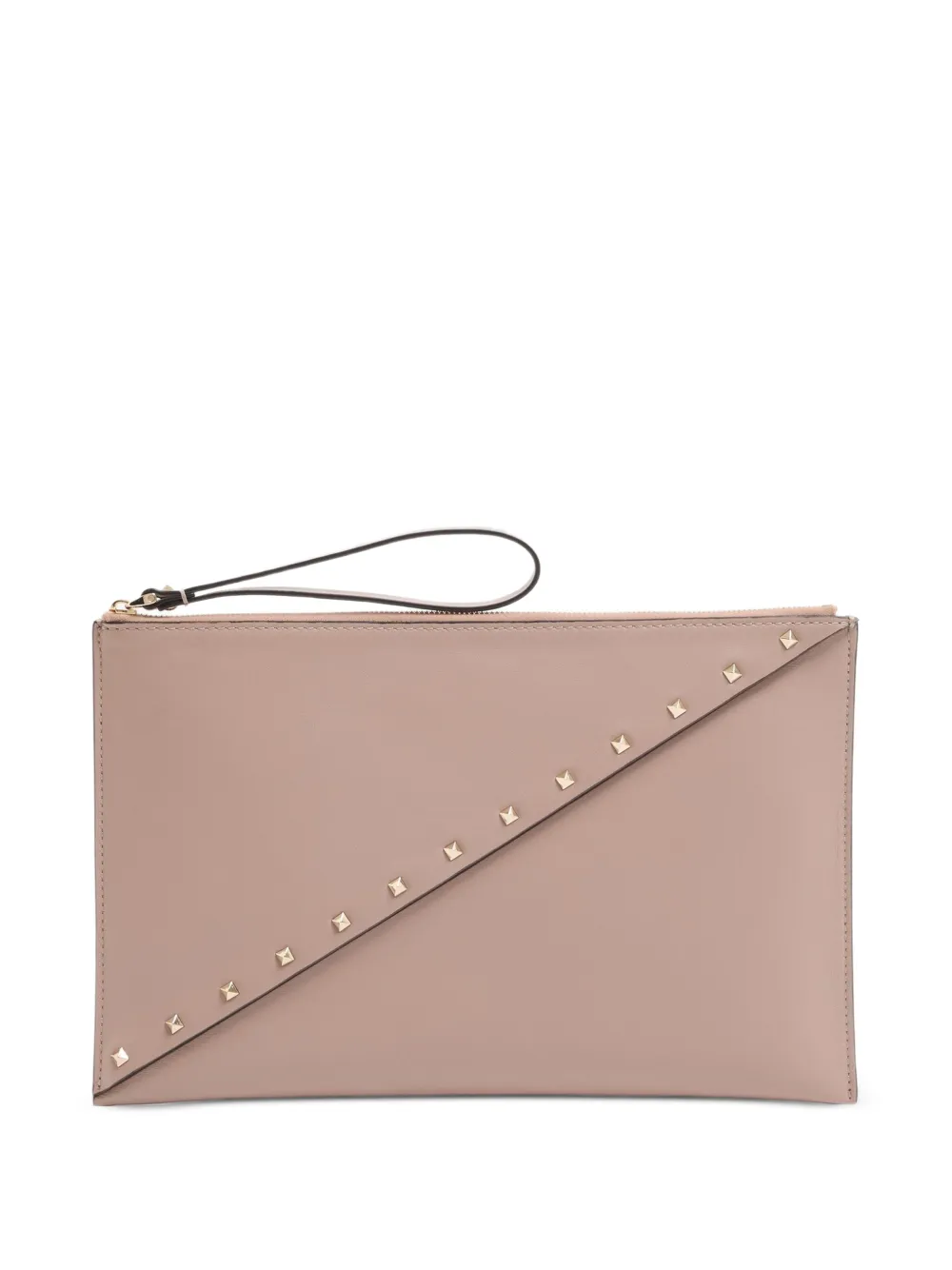 Valentino Garavani Pouch Rockstud Wispy in pelle di vitello - Toni neutri