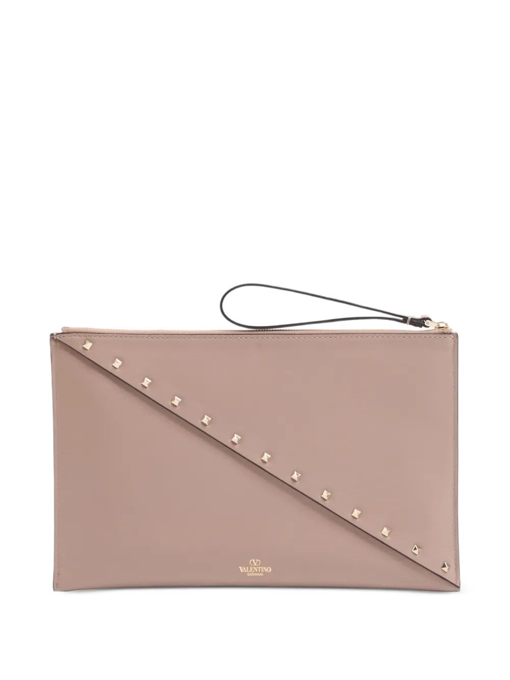 Valentino Garavani Rockstud kalfsleren buidel Beige