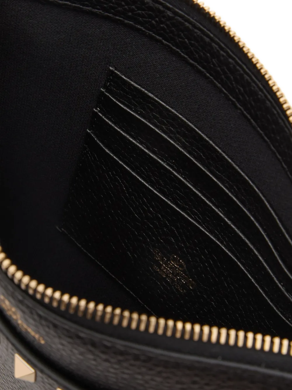 Valentino Garavani Rockstud buidel van korrelig kalfsleer Zwart