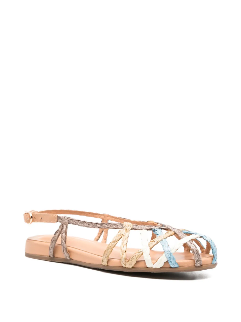 Ancient Greek Sandals braided raffia sandals Beige