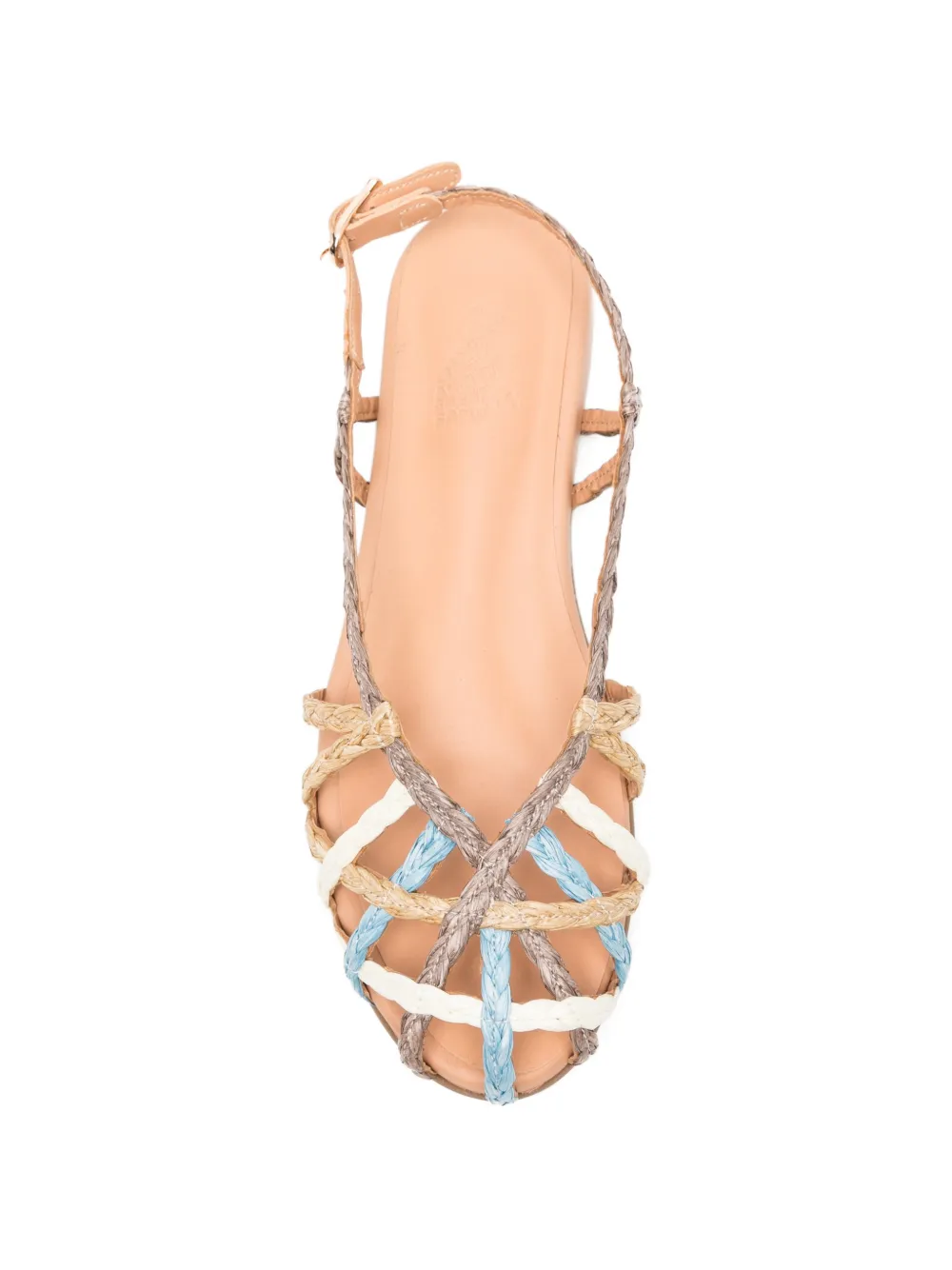 Ancient Greek Sandals braided raffia sandals Beige