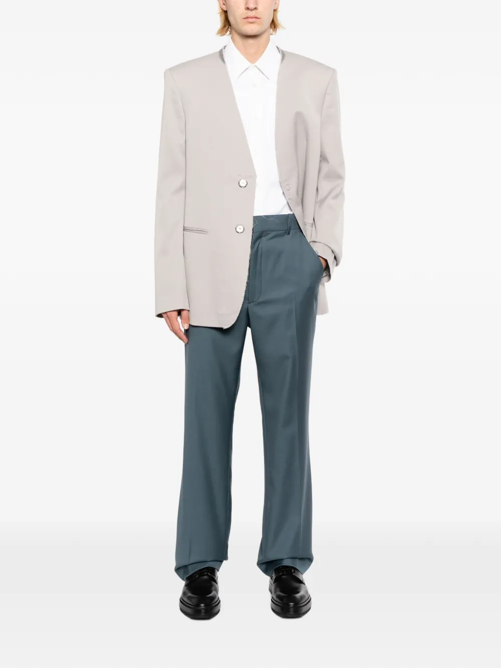 Kenzo Pantalon van scheerwol Blauw