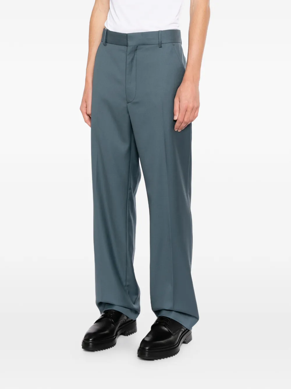 Kenzo Pantalon van scheerwol Blauw