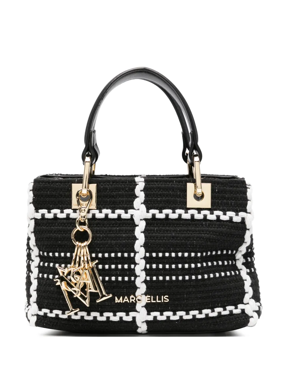 Marc Ellis Krissy check-pattern logo-charm tote bag