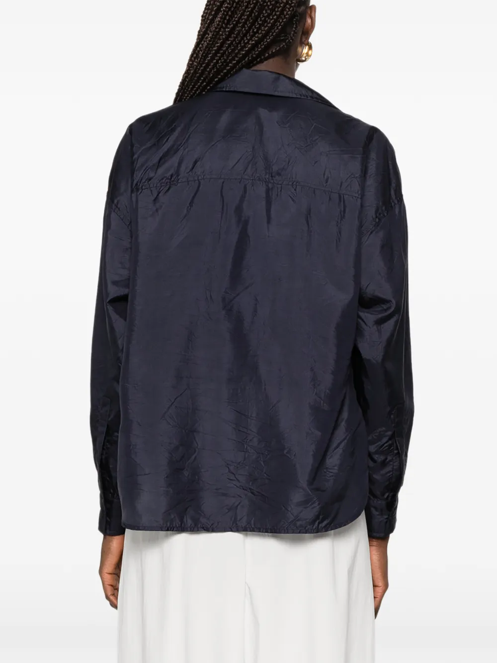 MOMONÌ Pitanga blouse met borstzak Blauw