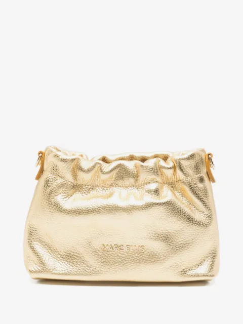 Marc Ellis metallic-effect ruched cross body bag