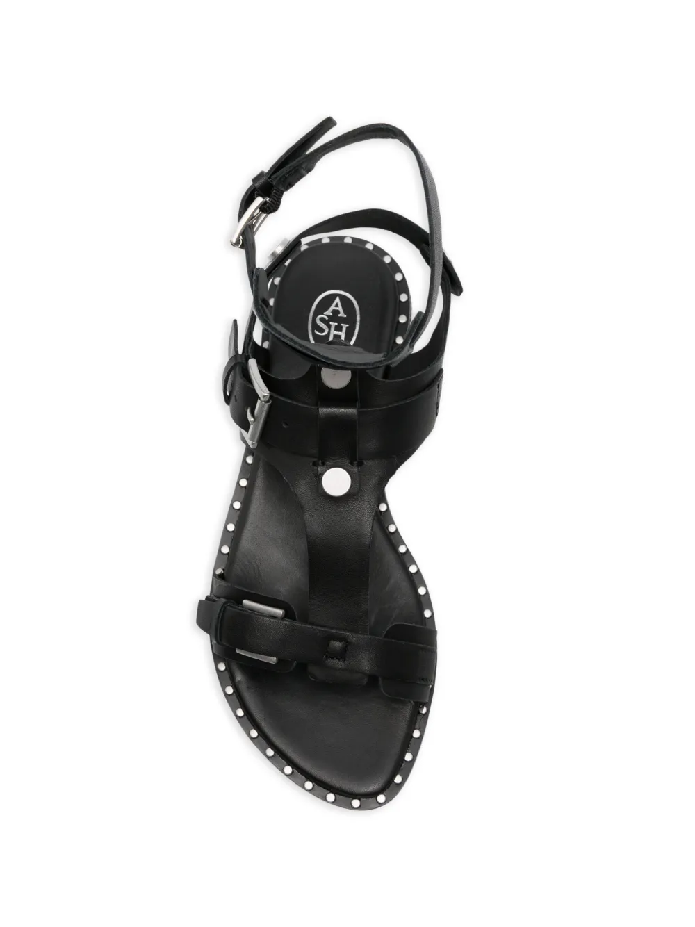 Ash buckle-fastening studded sandals Zwart