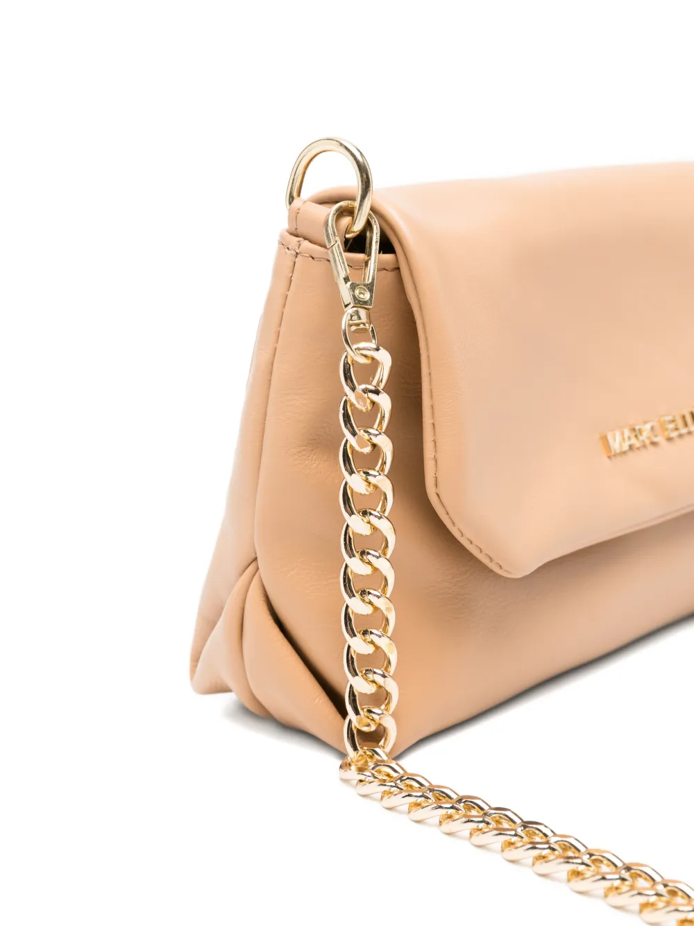 Marc Ellis Elodie schoudertas met logoplakkaat Beige