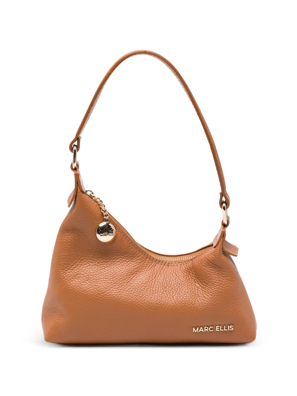 Marc Ellis Wynn S pebbled-leather shoulder bag - Marrone