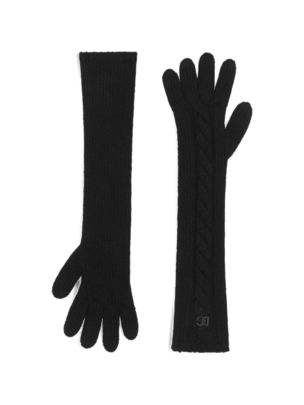 Dolce & Gabbana Knit Gloves In Black