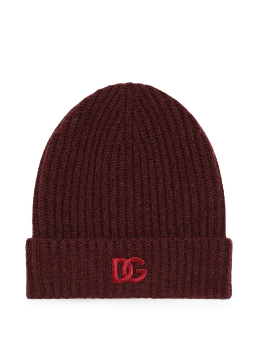 Dolce & Gabbana Cappello in maglia a coste inglesi - Rosso