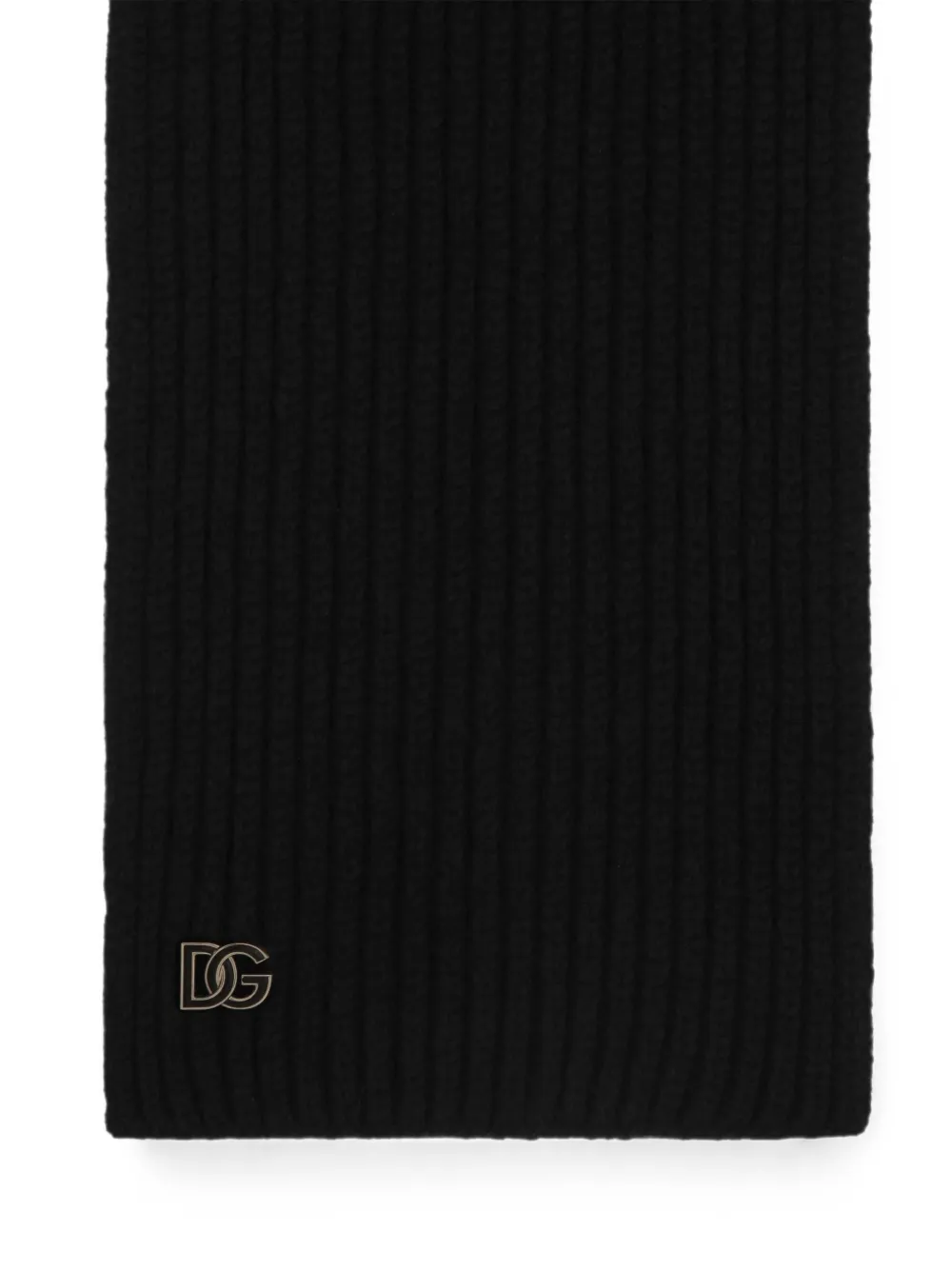 Dolce & Gabbana Engelse ribgebreide sjaal Zwart
