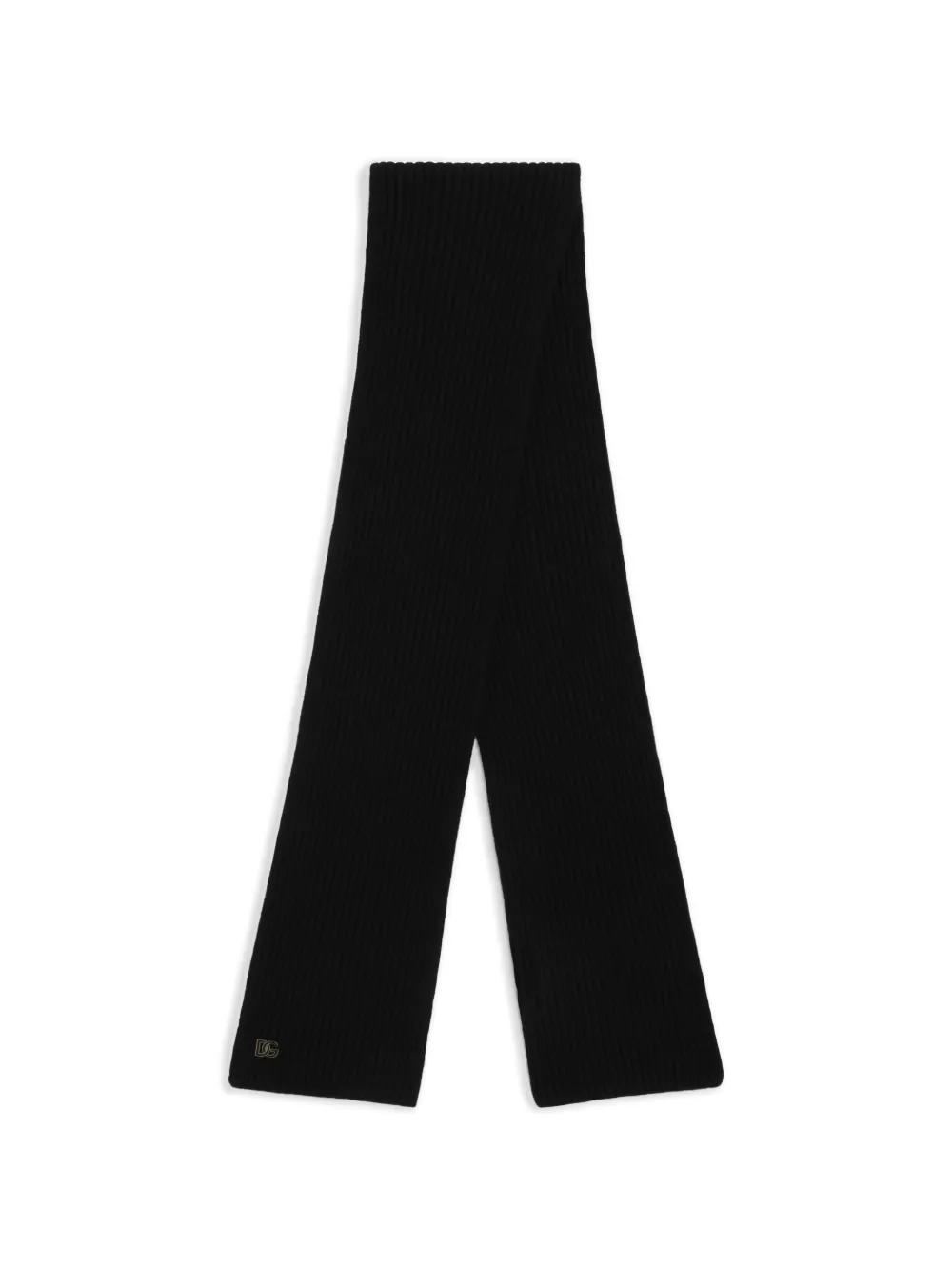 Dolce & Gabbana english rib knit scarf - Schwarz