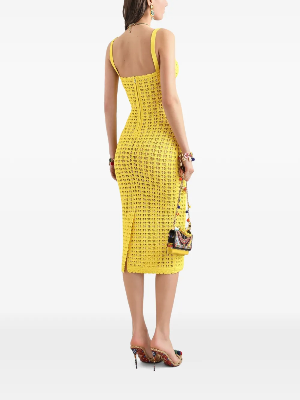 Dolce & Gabbana Gehaakte jurk Geel