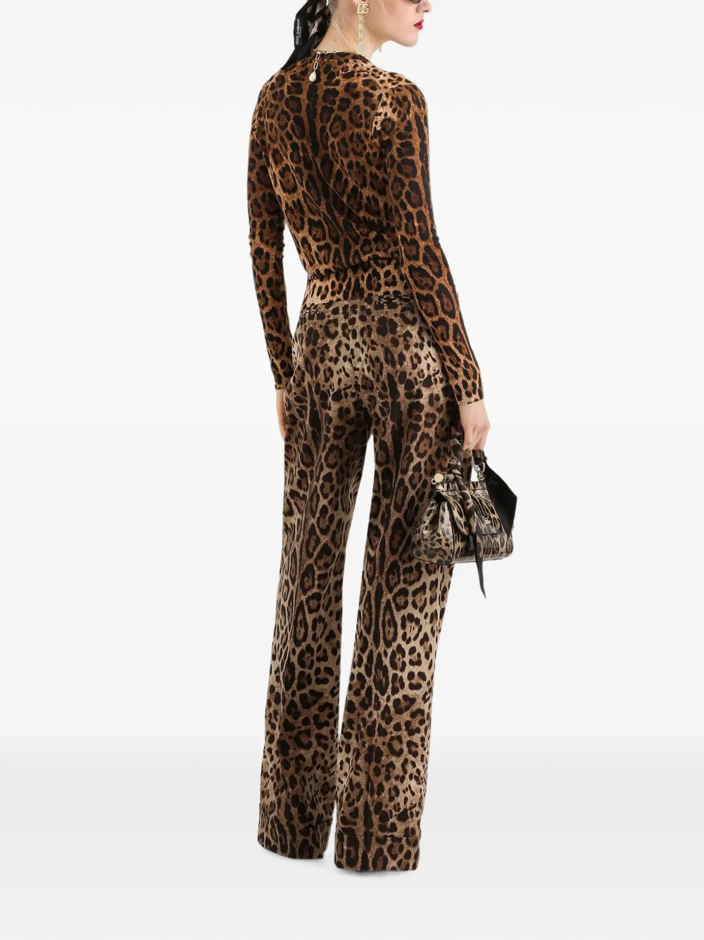 Dolce & Gabbana Wollen vest met luipaard-print Beige