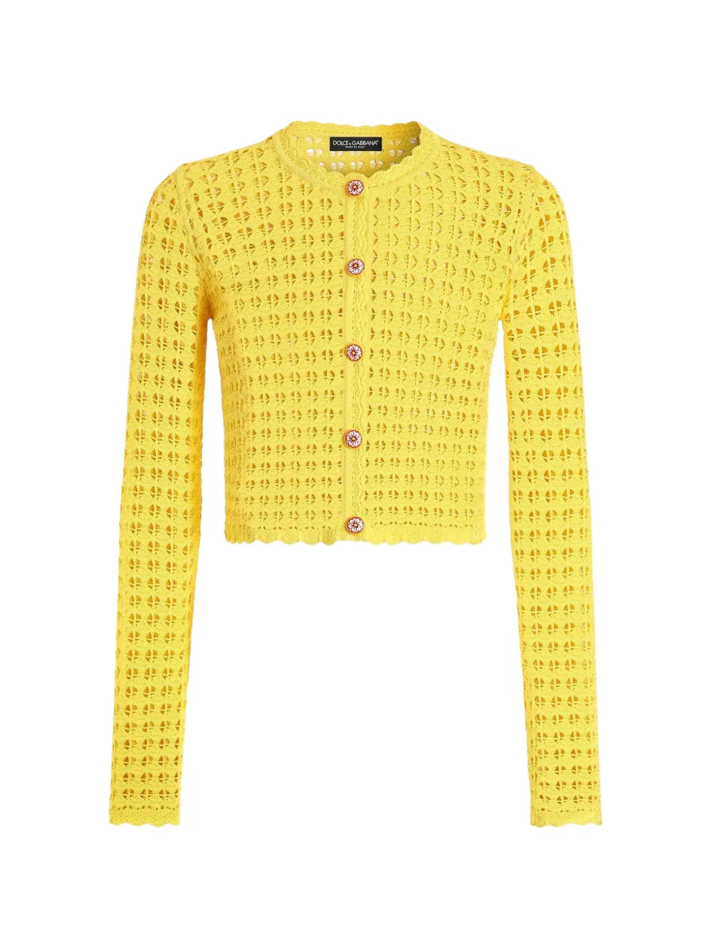 Dolce & Gabbana crochet cardigan - Yellow
